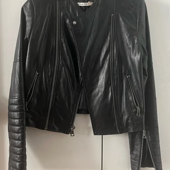 Alice & Olivia “Always Right” Leather Jacket - Picture 2 of 6